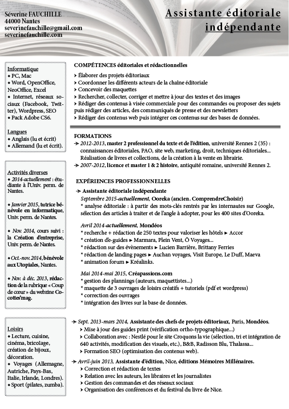 CV Séverine Fauchille